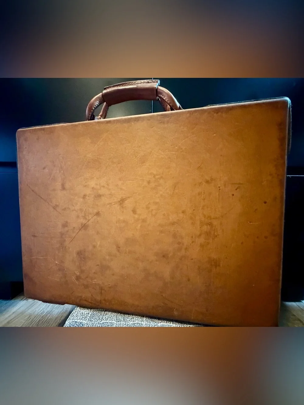 Vintage 1980s Hartmann Belting Leather Briefcase